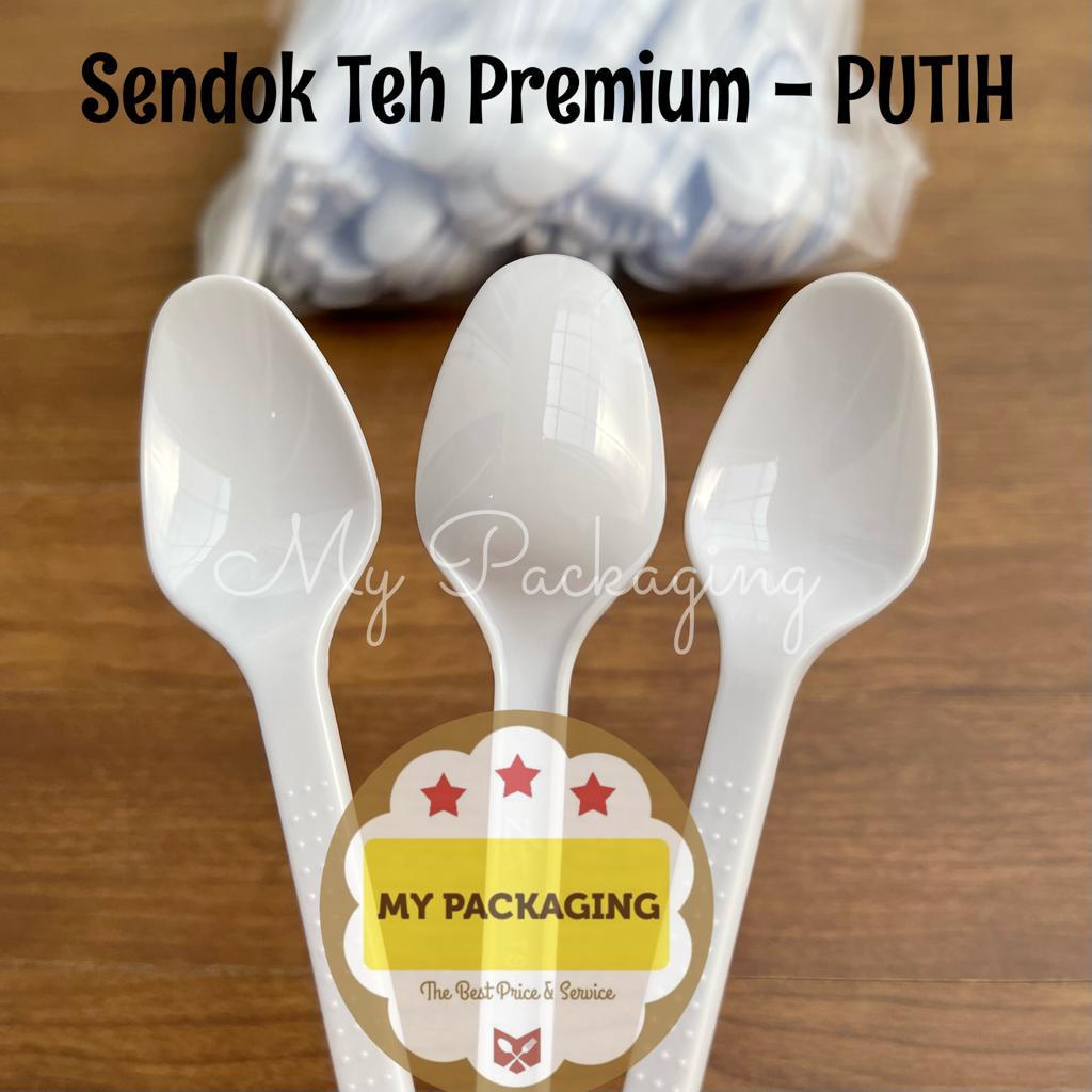 Sendok Plastik Kecil / Sendok Teh Tea Ice Cream Puding PREMIUM isi 100pcs