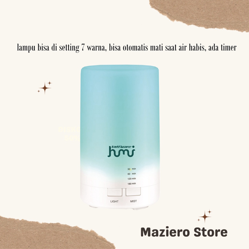 Diffuser Ultrasonic Aromaterapi Humidifier Lampu Tidur