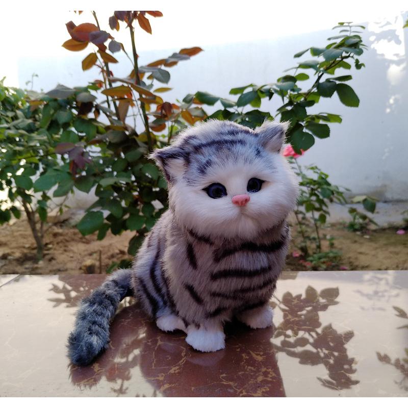 Boneka Kucing Persia Mirip  Asli  dengan Efek Suara Shopee 