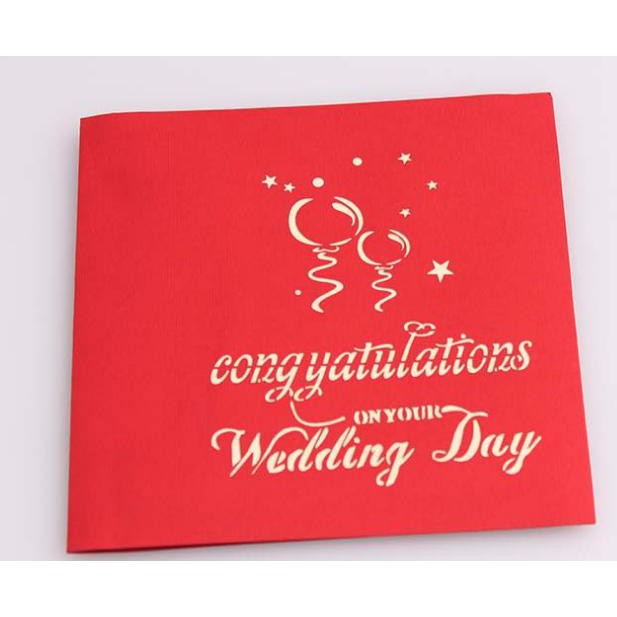 Kartu Ucapan Wedding Day Pernikahan Gift Card 3d 4d Kado Gift Hadiah Shopee Indonesia