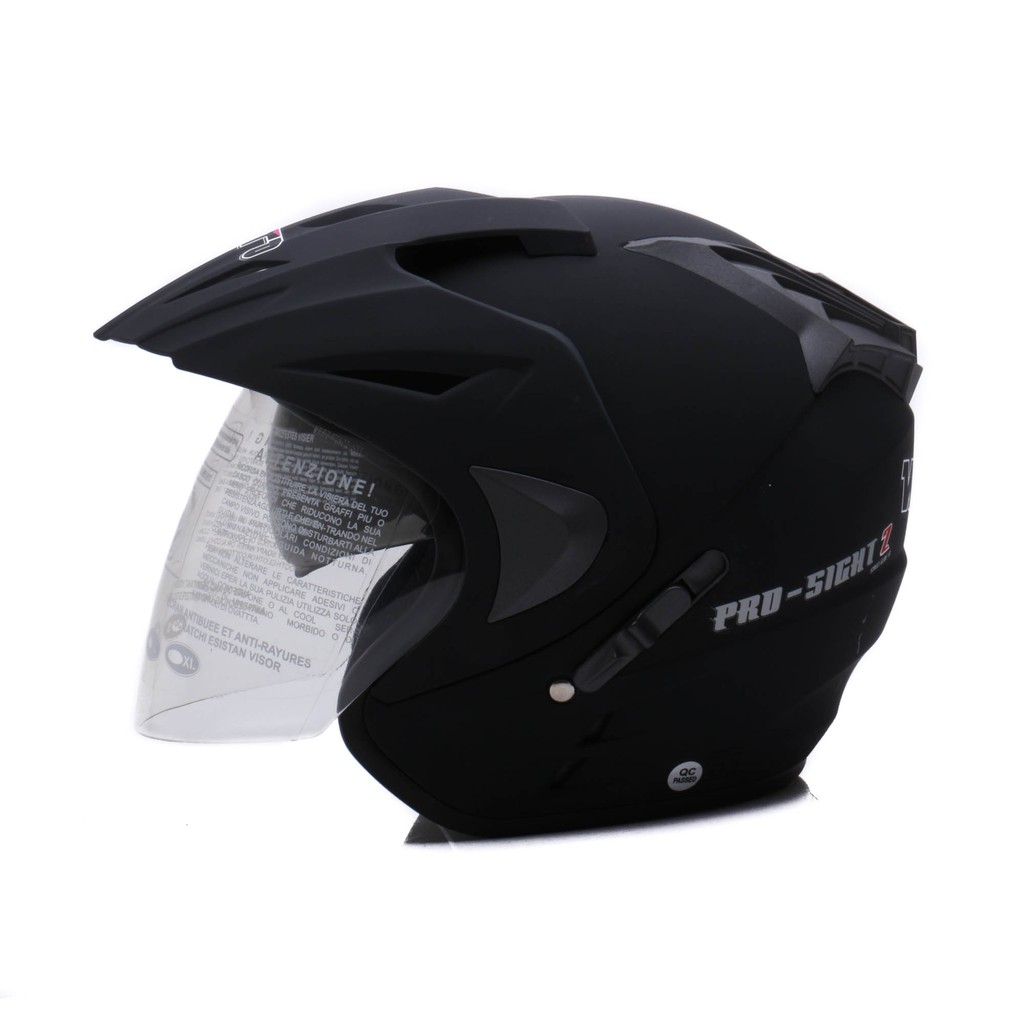 [Helm Dewasa] WTO Helmet Pro-Sight - Hitam Doff + Promo Gratis Jaring Helm