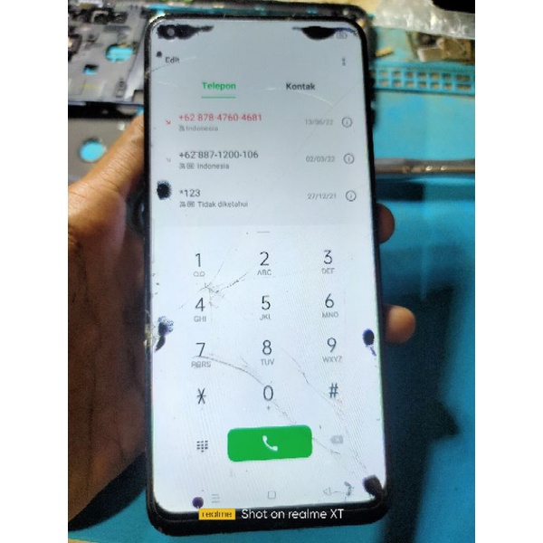 LCD OPPO A53 / A33 /REALME C 17/ 7i MINUS GLAS &amp; TOMPEL