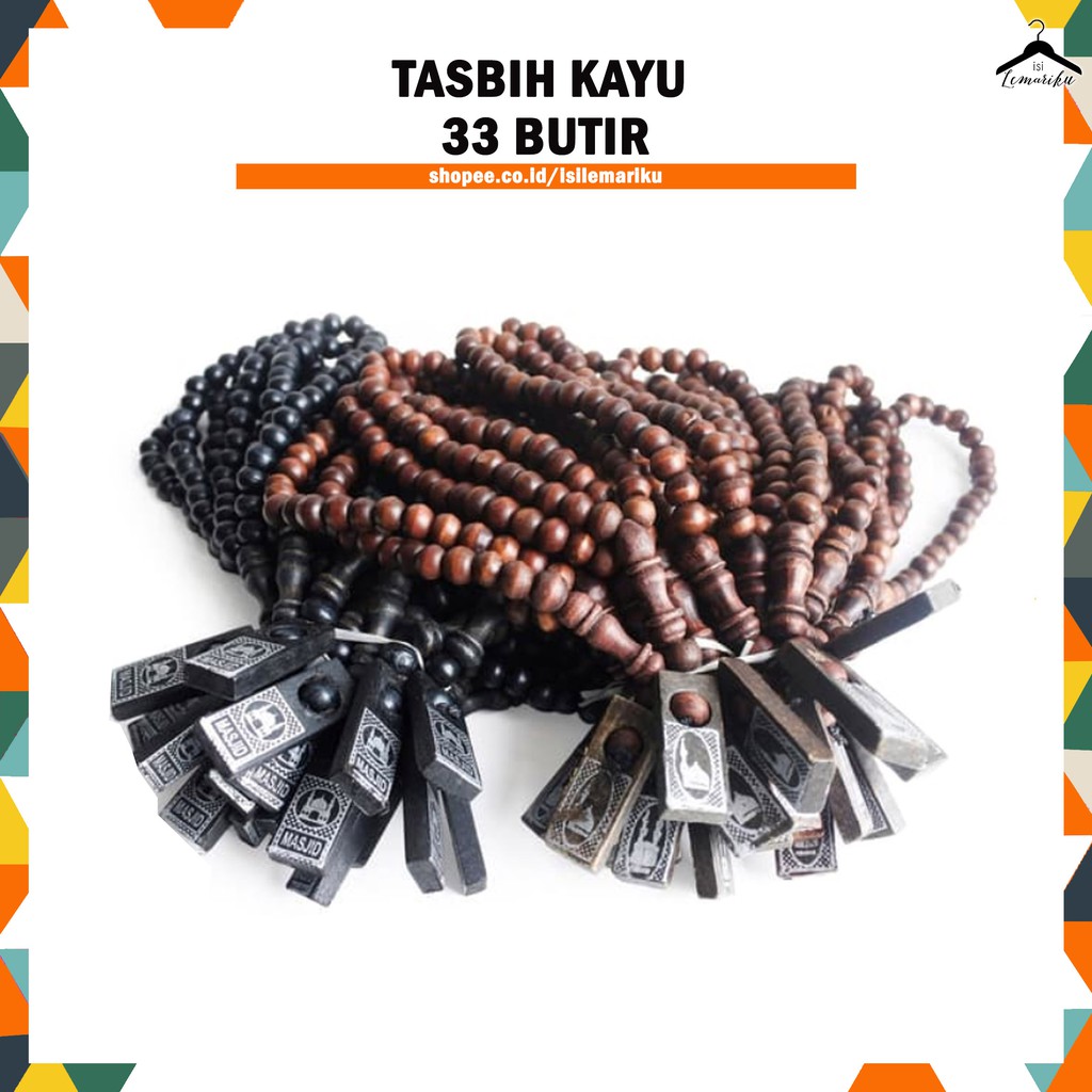 Souvenir Tasbih Kayu Kemas Plastik 33 Sudah Kemas Plastik