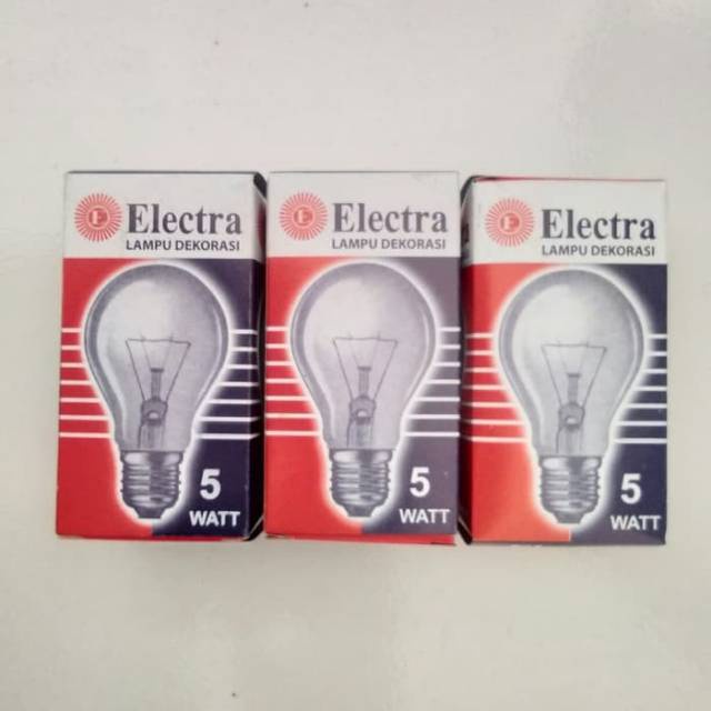 Lampu Bohlam / Pijar Electra 5 Watt Bisa Untuk Penghangat Ayam / Mesin Tetes Telur