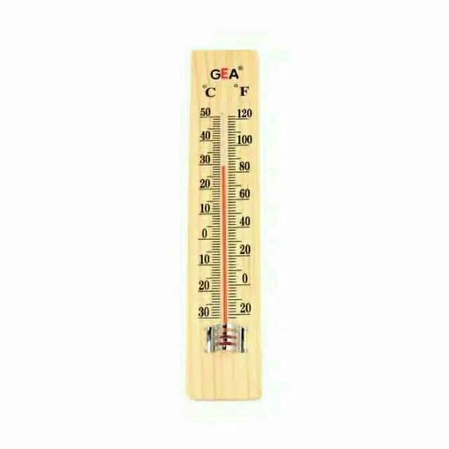 Thermometer kayu GEA  Termometer ruangan kayu  Termometer dinding kayu