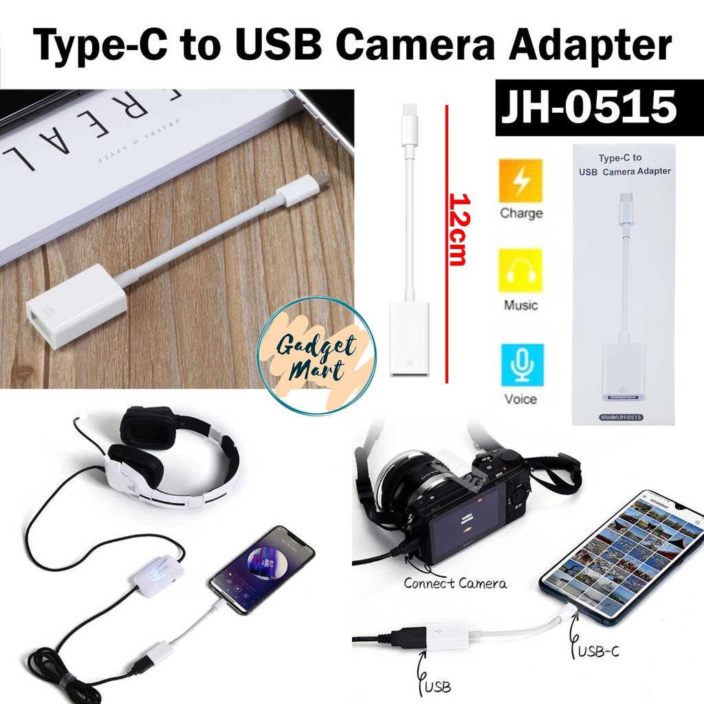 Adapter USB Camera Kamera to Tipe C / Adapter USB Kamera to Type C JH-0515
