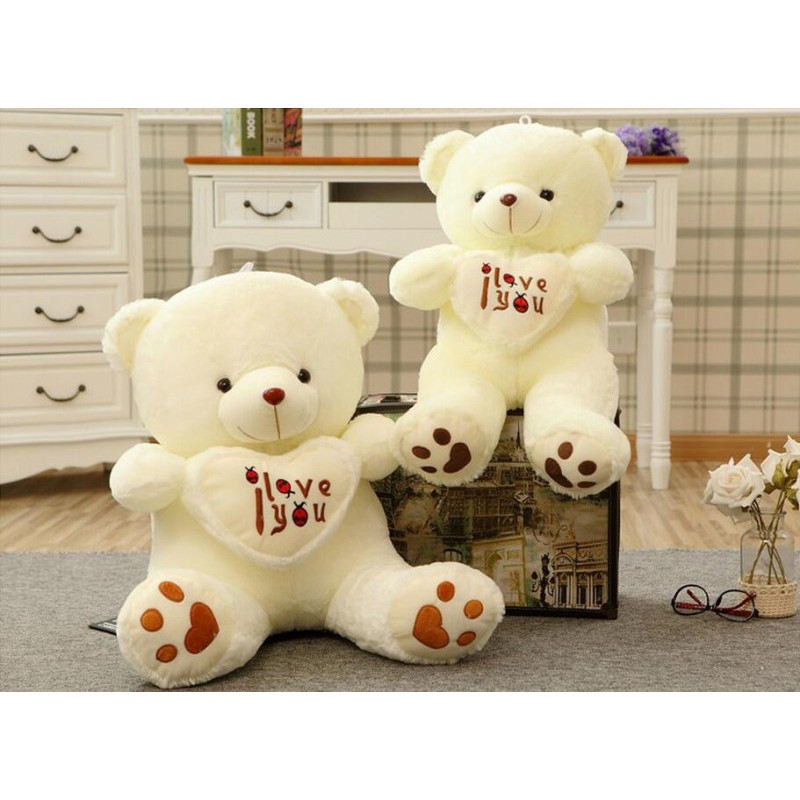 Mainan Boneka Stuffed Plush Teddy Bear Besar I Love You Memegang Hati Untuk Hadiah