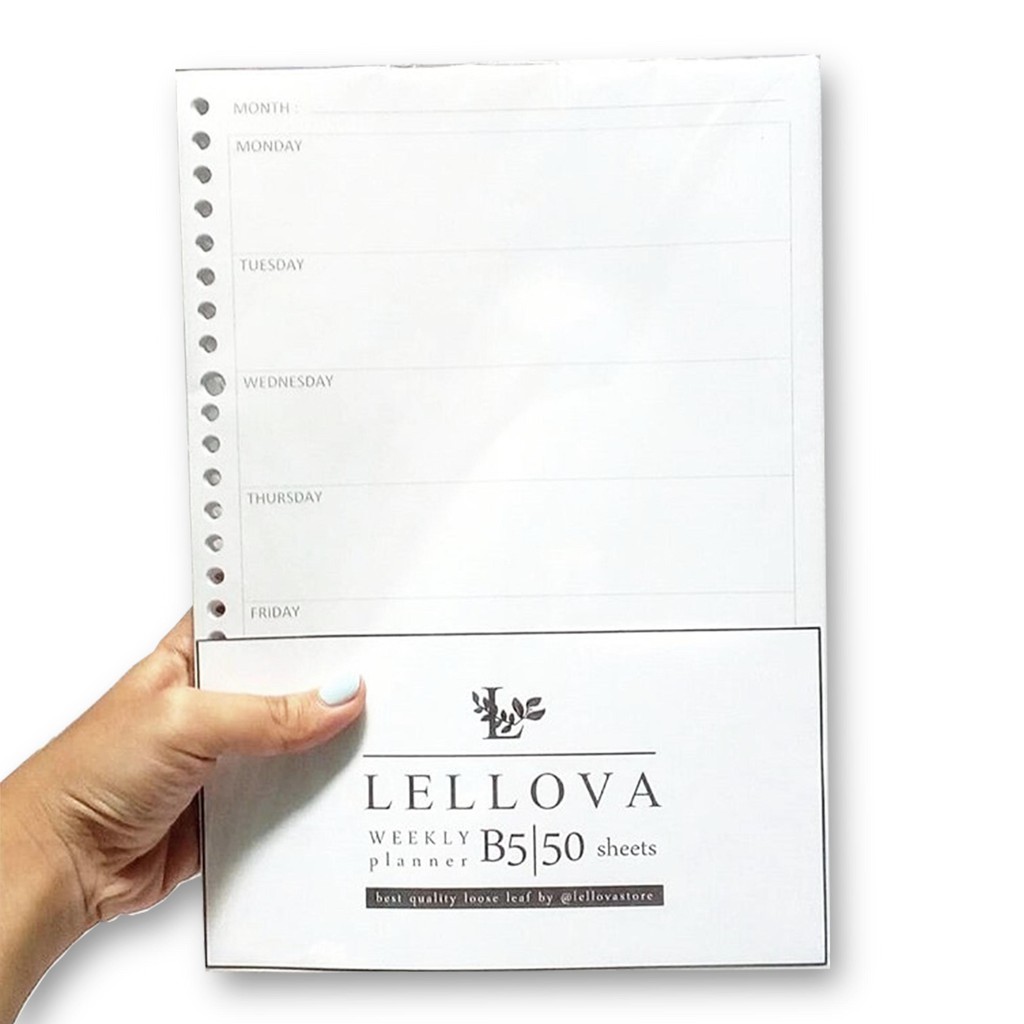 

B5 WEEKLY PLANNER LOOSE LEAF | Lellova Store
