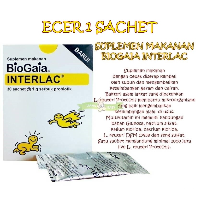 SUPLEMEN MAKANAN BIOGAIA INTERLAC ECER 1 SACHET bln 2 2024