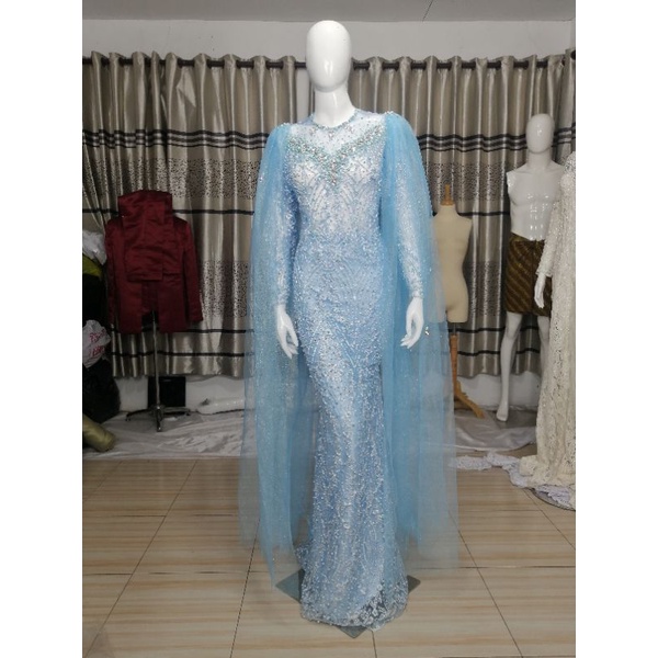 Gaun pengantin span elisab komplit