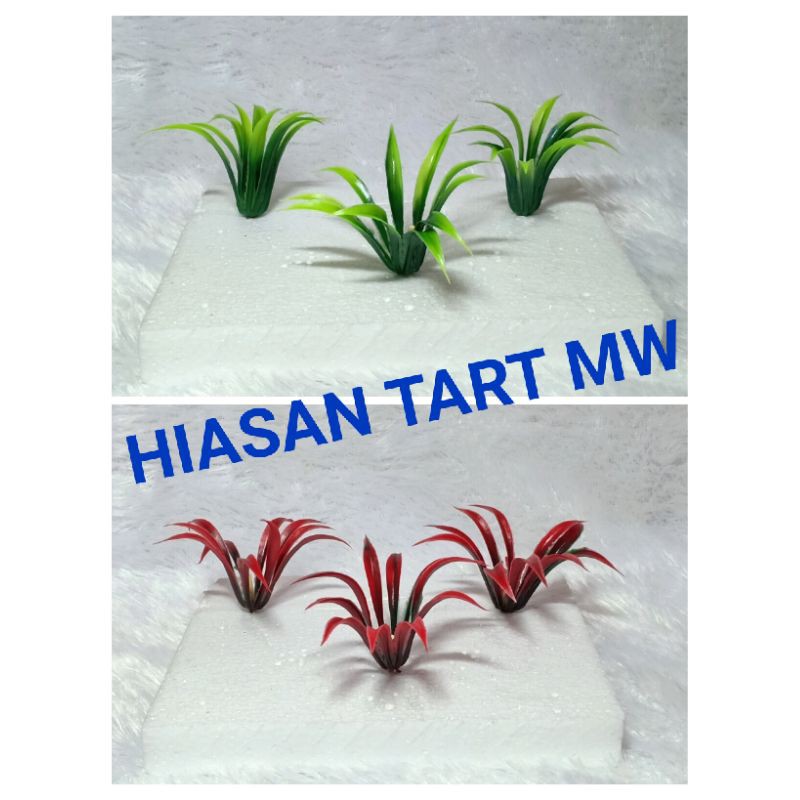 Jual Rumput Air Pendek Plastik Isi 12 Pc Hiasan Kue Hantaran Topper