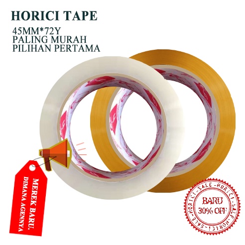 MURAH SUPER CLPER 45mmx72Y LAKBAN BENING DAN COKLAT HORICI TAPE/ISOLASI