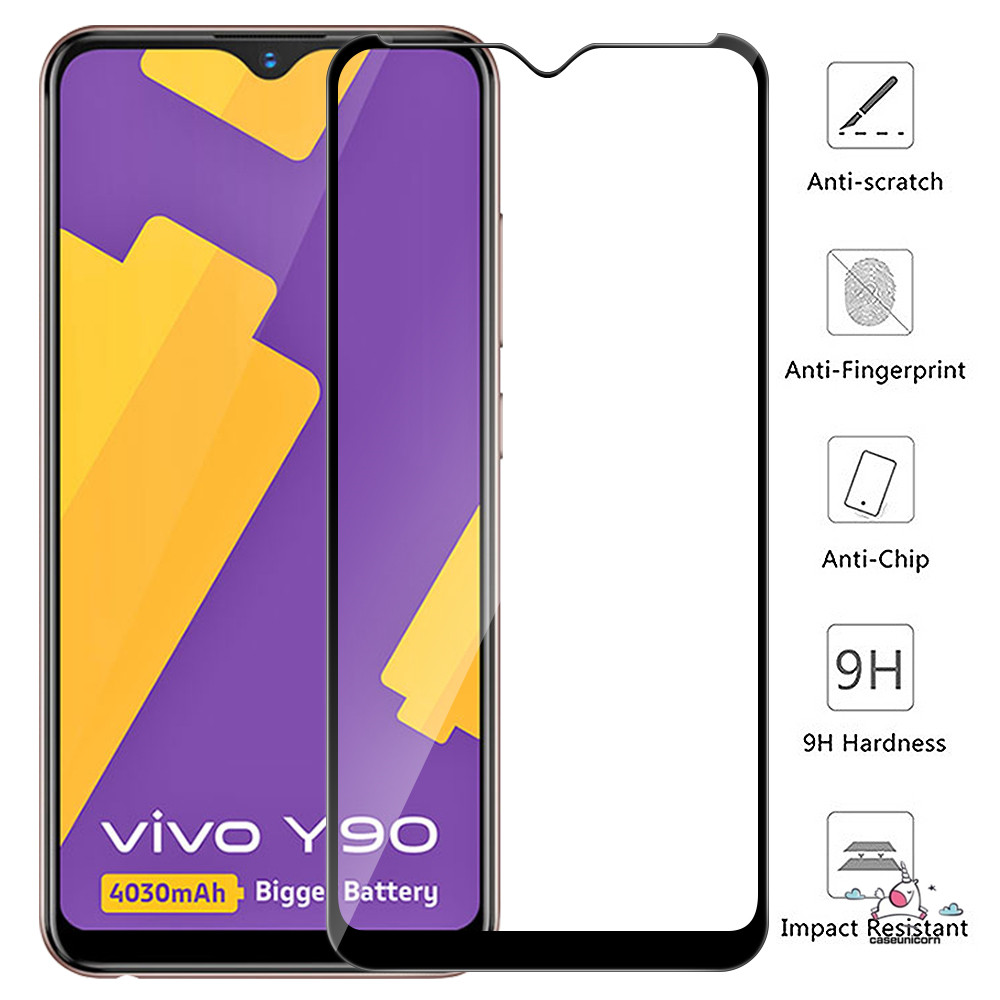 9d Full Cover Tempered Glass Pelindung Layar Vivo Y20 Y16 Y11 Y02 Y02s Y22 Y35 Y76 Y30 Y12 Y12i Y21 Y21s Y33s Y50 Y20i Y51 Y31 V25 V25E Y17 Y15 Y91 Y95 V21 V21E V23 Y72 Y52 Y75