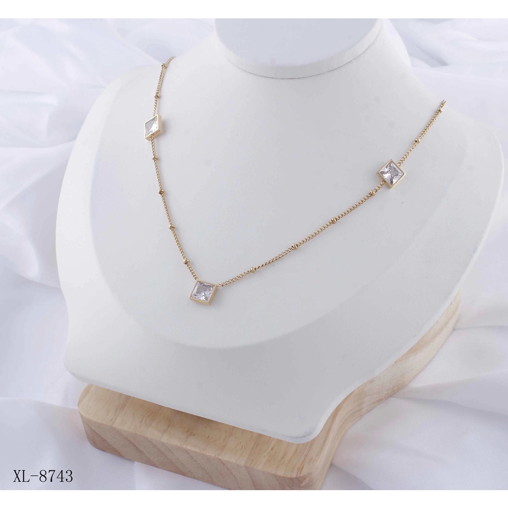 Set Titanium Perhiasan Kalung Dan Gelang Fashion Jewellery 9743