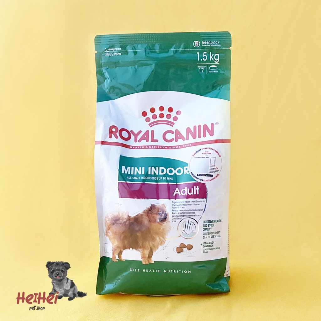 Royal Canin Dog Adult Mini Indoor Dryfood 1,5 kg - Makanan Anjing Dewasa Small Breed Dryfood Dogfood