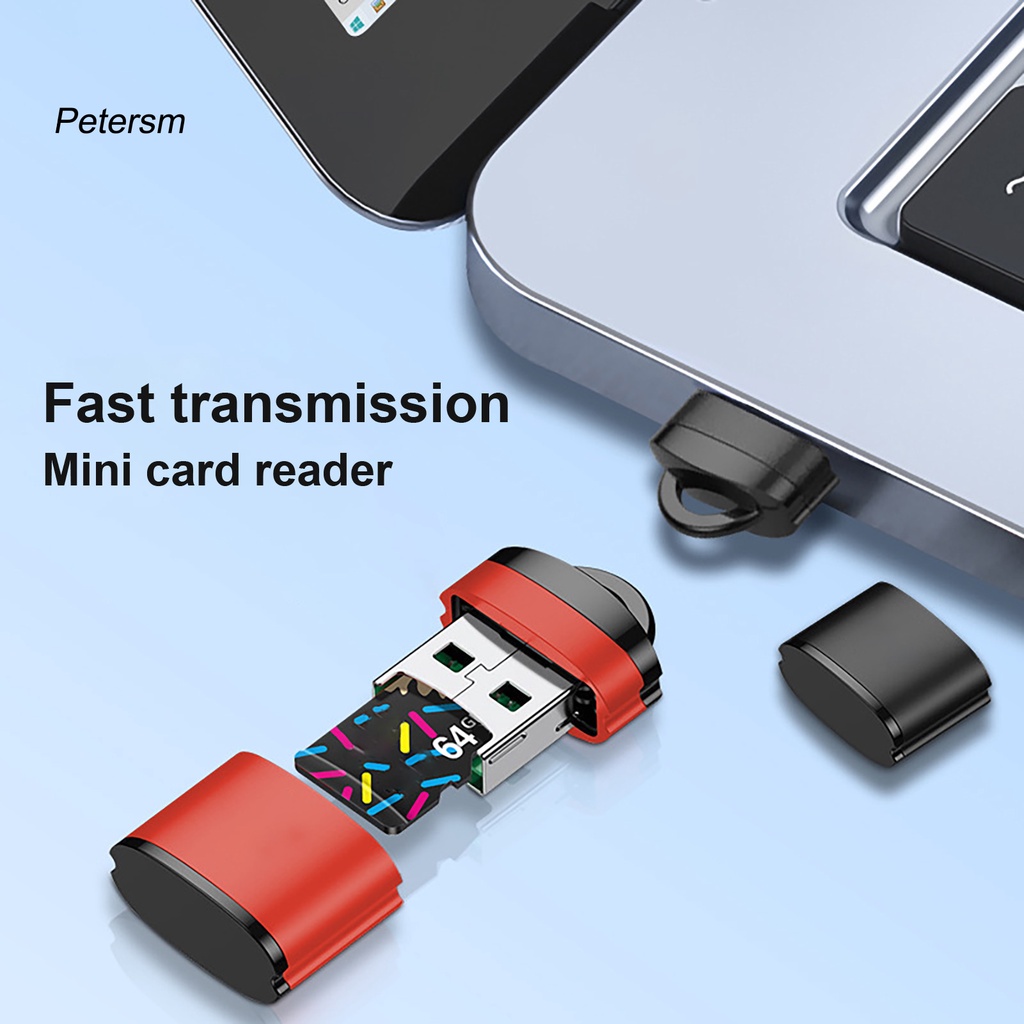 【PT】Memory Card Reader High-speed Transmission Plug Play Hot Swap Mini Portable USB TF Card Reader for Computer