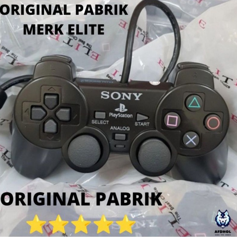 STIK STICK SONY PS2 PS 2 ORI ORIGINAL PABRIK ELITE OP JOYSTICK PLAYSTATION 2 HITAM ORIGINAL GETAR MURAH DUALSHOCK PS2 PS1 PS3