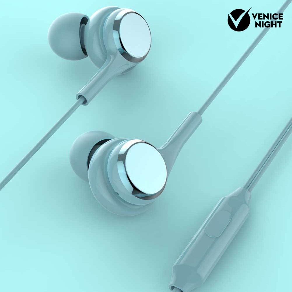 (VNEP) (Berkabel) Headset Earphone In-Ear Musik Stereo HiFi 4D Jack 3.5mm Dengan Mic Untuk Handphone / PC