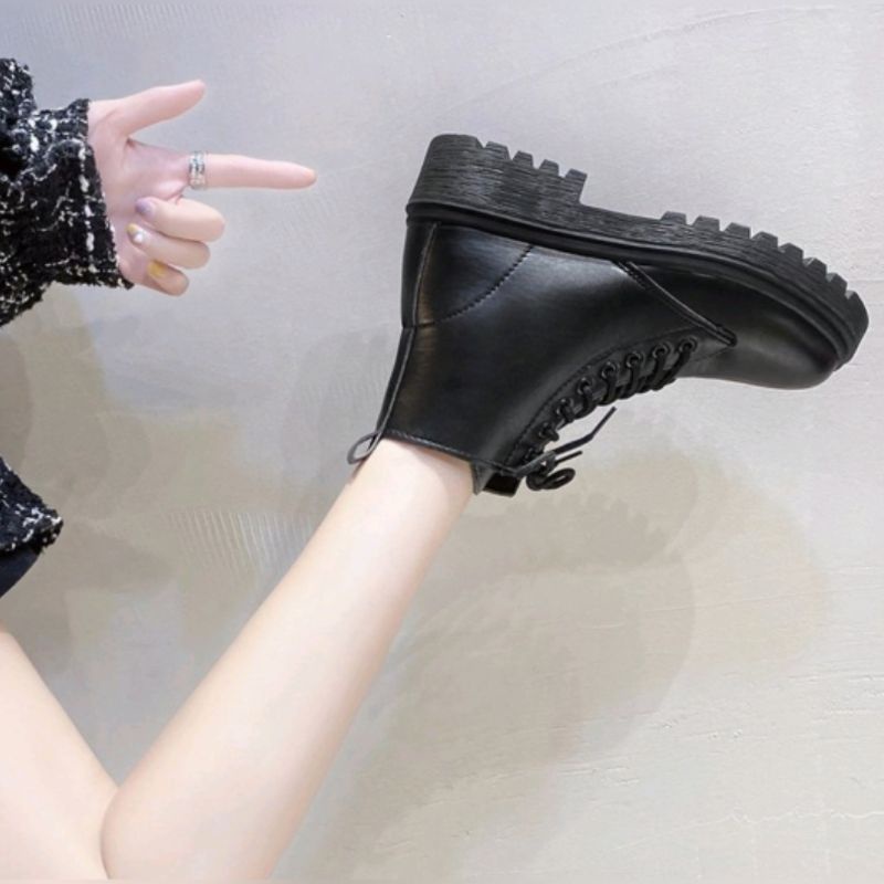 Boots Korea Hitam - Fair Look | Sepatu Boots Zipper Pria/Wanita Traveling Fashion show