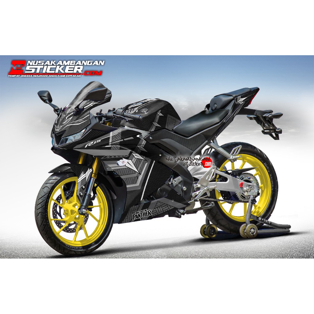 Decal Stiker R15 V3 VVA 155 - Black Panther Sticker Full Body