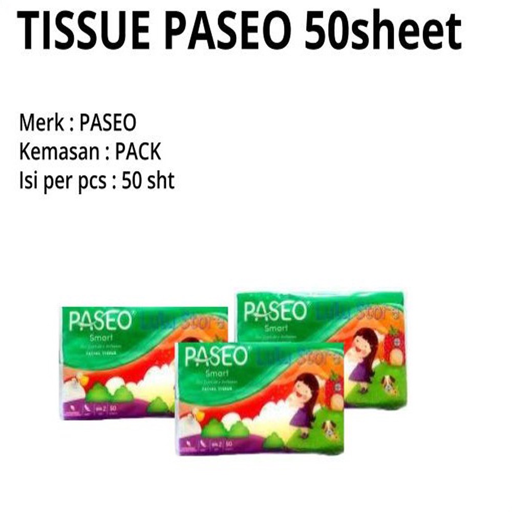 Tissue Passeo 2ply 50 Sheet Smart Travel pack 1pack Isi 50 Lbr Tisue Tisu 2 Ply