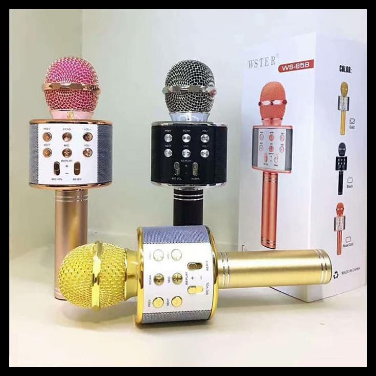 Mix WS-858 Portable Bluetooth Wireless Microphone Speaker Karaoke