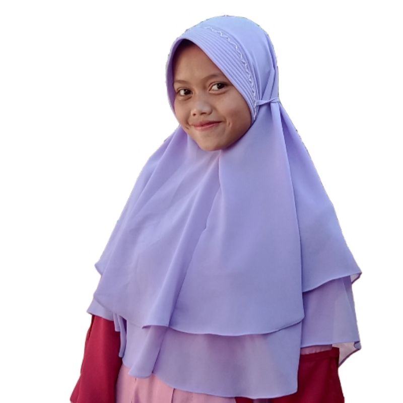 khimar ceruty babydoll dua layer grosir