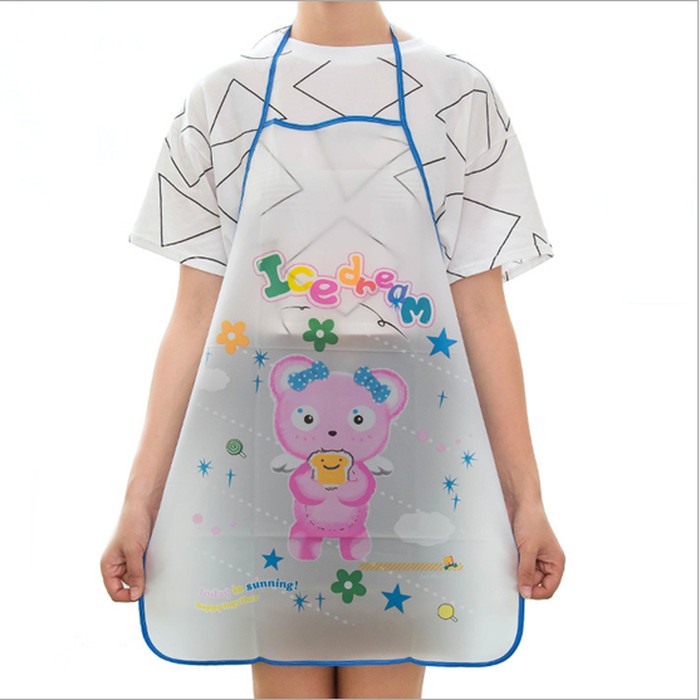 Celemek Anti Air Berkarakter Lucu Celemek Dapur Masak Korea Style PVC