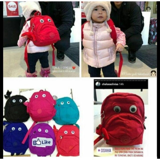 TAS RANSEL KIPLING ANAK KECIL Nastusha impor