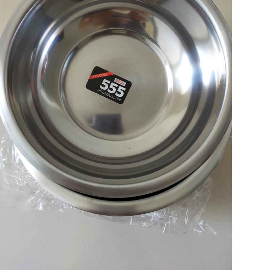 ♟ 6 pcs baskom merk 555 harga isi 6 pcs ukuran 24cm/ panci/waskom stainless merk 555 ♛
