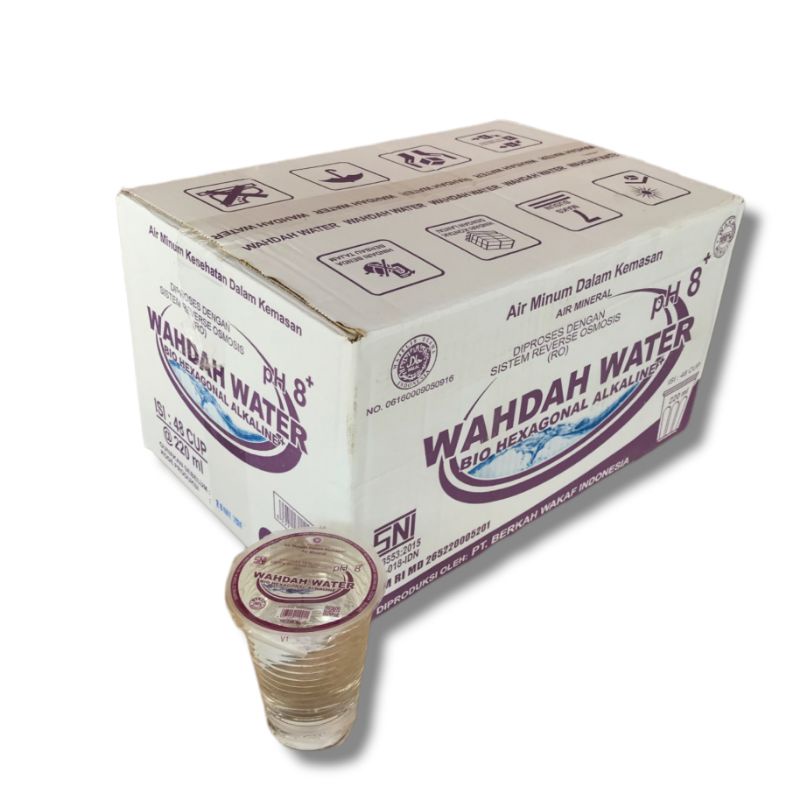 Jual Wahdah Water PH8 Gelas Cup Khusus Instant Sameday Shopee Indonesia