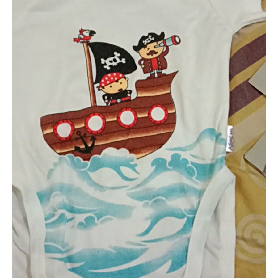 Kazel Bodysuit Pirates Boy 4Pcs Baju Jumper Bayi Laki Laki