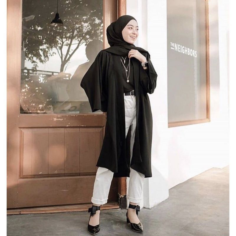 RENATA OUTER CARDIGAN PREMIUM / OUTER WANITA / WARNA HITAM PUTIH DUSTY MUSTARD ARMY / MONOCHROME FAS