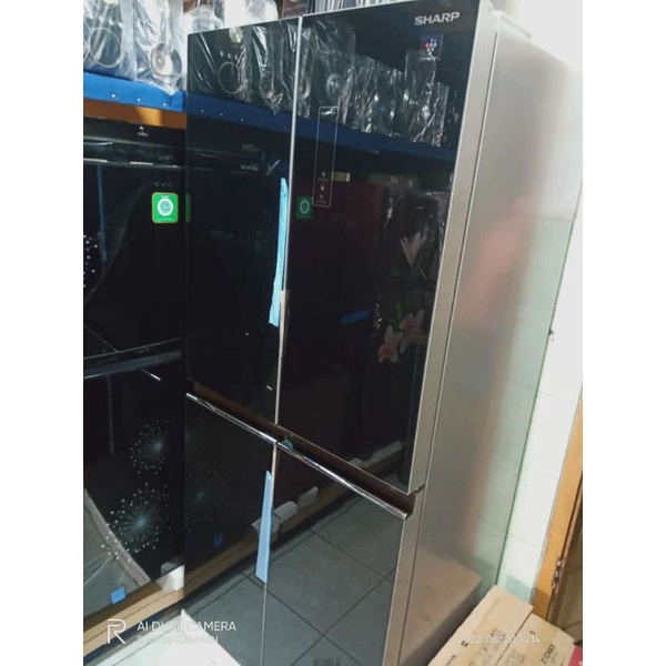 kulkas sharp 4 pintu kaca SJ IF 51PG BK