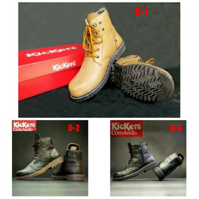 Sepatu boots safety kickers pria