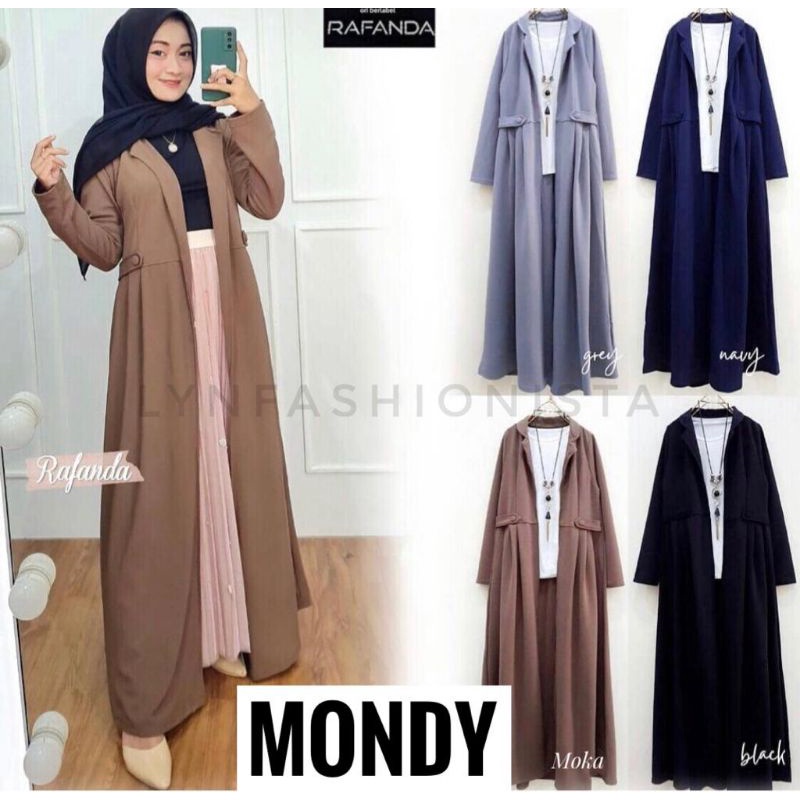 KARDIGAN WANITA MUSLIM/LONG OUTER MUSLIM TEBAL/MONDY
