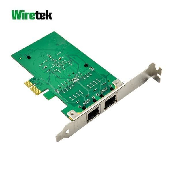 Wiretek PCI Express LAN Dual Gigabit Ethernet NIC