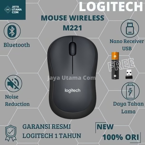 Mouse Wireless Logitech M221 Silent Original