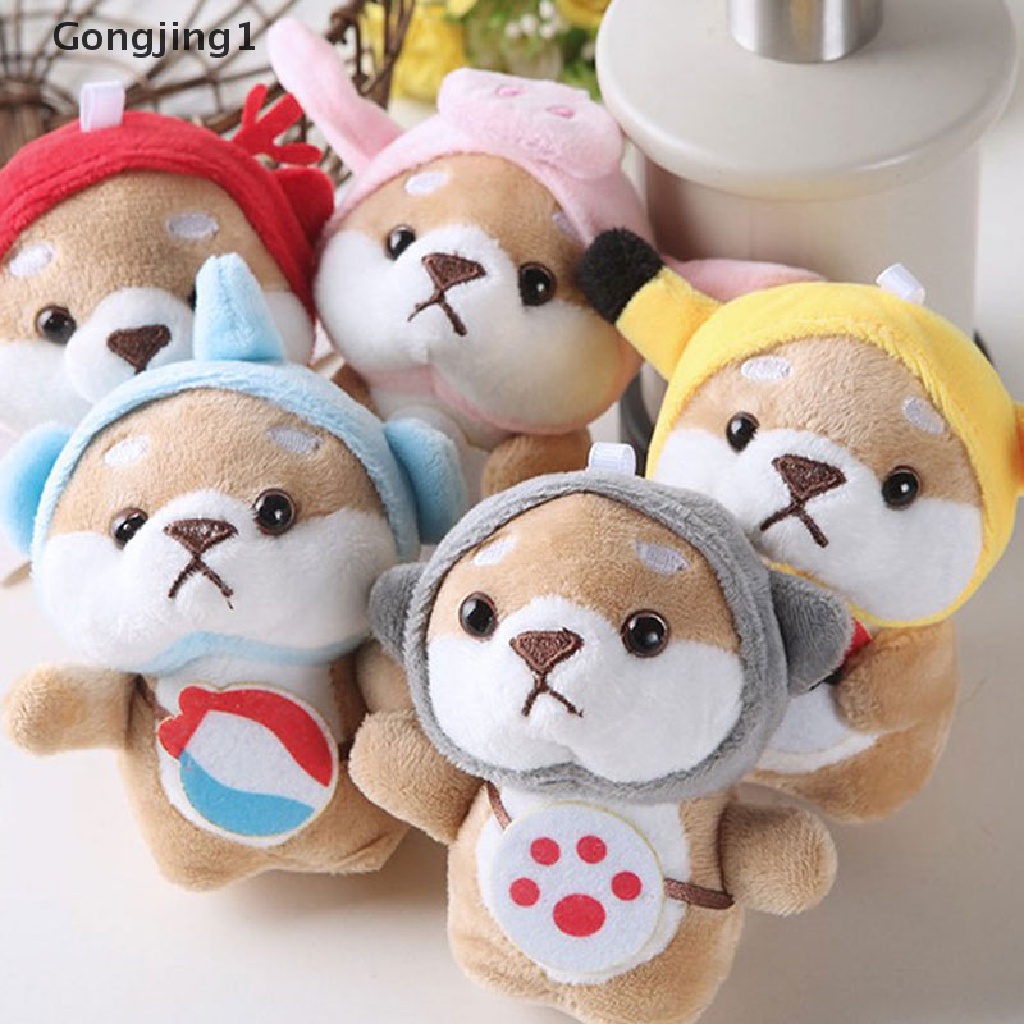 Gongjing1 Gantungan Kunci Bentuk Boneka Anjing Shiba Inu Bahan Plush