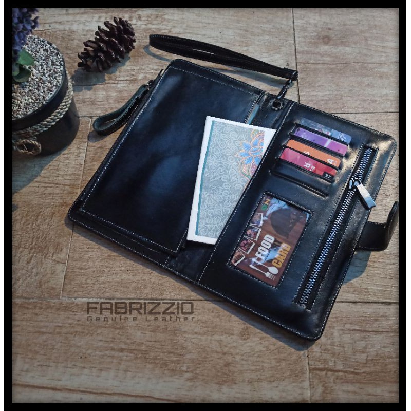 dompet hp organizer kulit asli