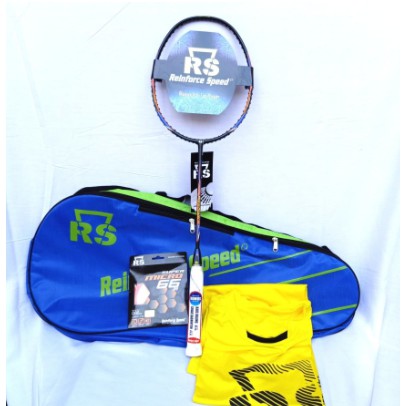 SALE  RAKET BADMINTON RS METRIC POWER 11 N II LENGKAP (SUDAH PASANG)