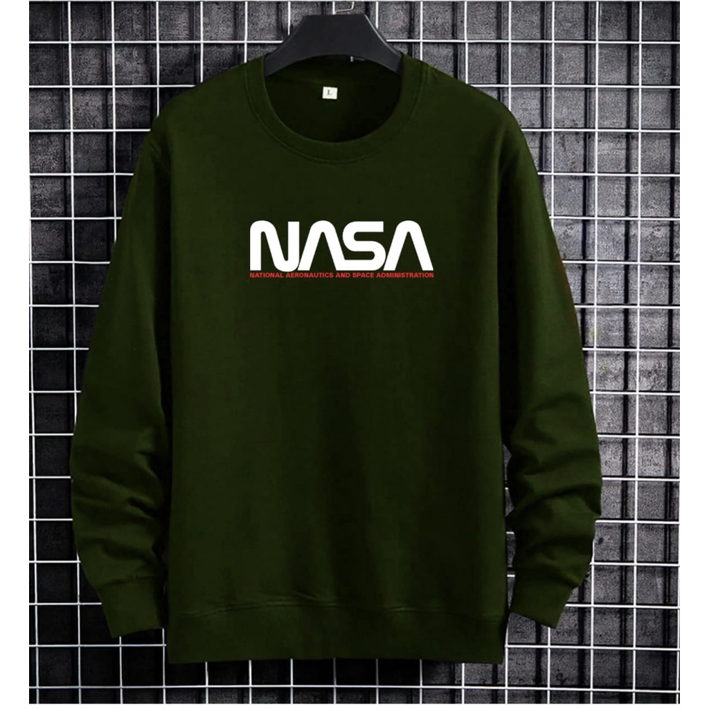 bisa COD / AFOLATO - BAJU SWEATER NASA / atasan lengan panjang/ sweater pria dewasa / terbaru / terlaris