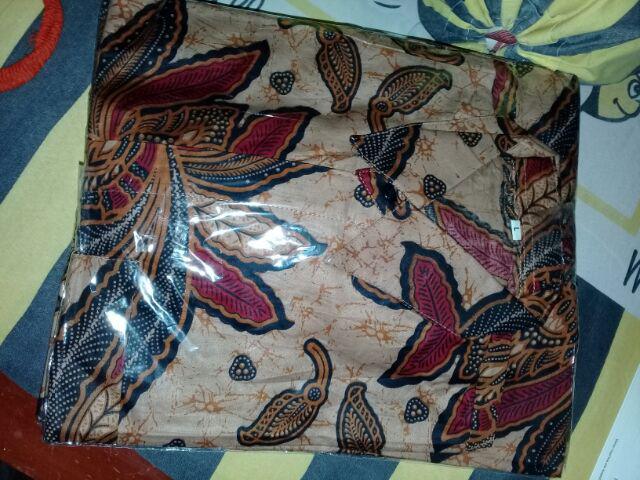 Diskon Bswart Batik Hrb026 Kenongo Hem Pendek Padi Pekalongan M L Xl Batik Pria Murah Modern Grosir