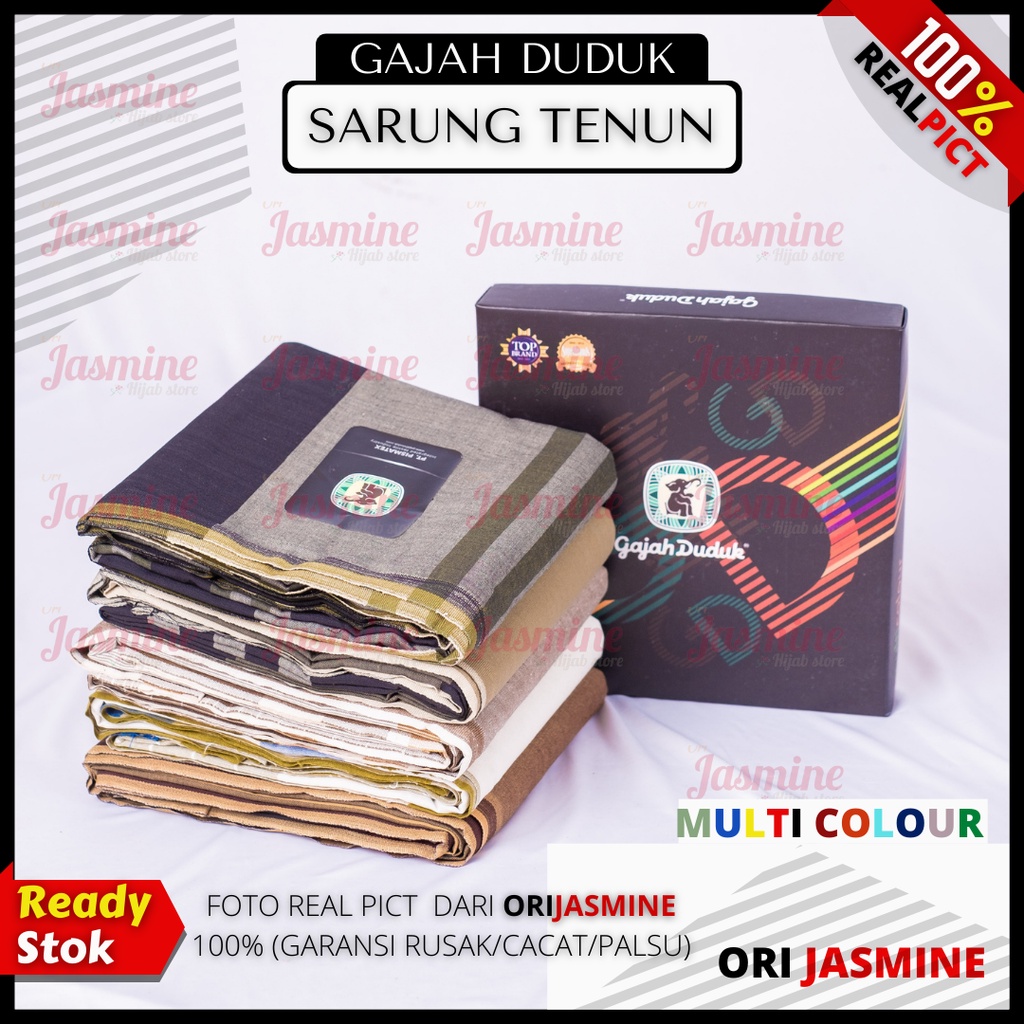 Sarung Gajah Duduk Multi Colour Tenun Pria Laki Sholat