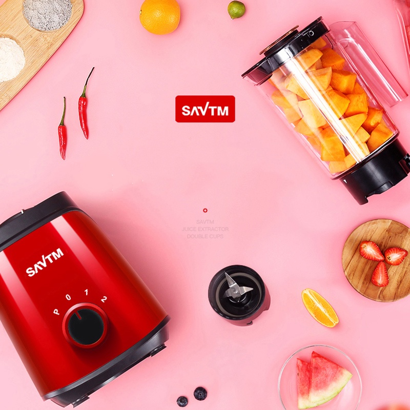 Savtm Blender Juicer Blender 2 IN 1 Kapasitas 0.7 Liter Pelumat Bahan Makanan
