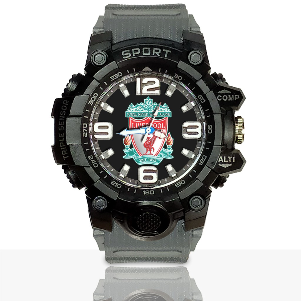 Jam Tangan Custom LIVERPOOL motif 1 Ruber- Water Resistant