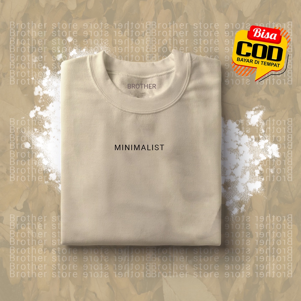 Brother store Kaos Distro Pria Articlel Minimalist KAOS TEXT White Premium