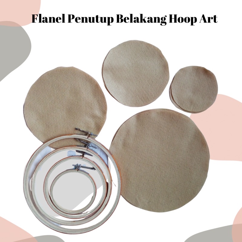 Flanel Penutup Belakang Hoop Art