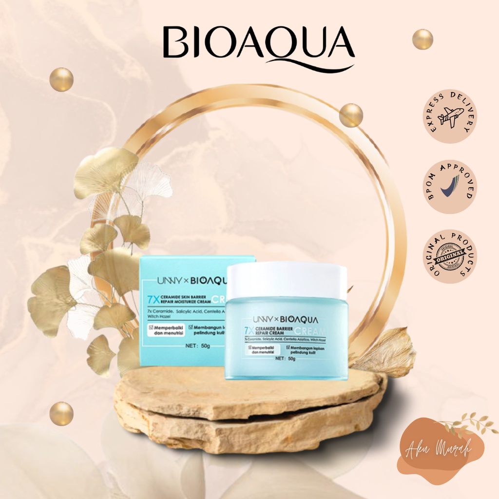 ✨ AKU MURAH ✨ Bioaqua 7X Ceramide Skin Barrier Repair Moisturizer Cream 50gr BPOM / Pelembab Wajah