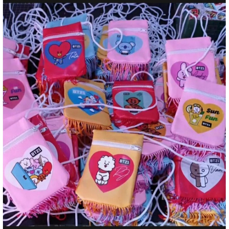 TAS KOIN ANAK BTS/ TAS ANAK SLEMPANG MOTIF BTS